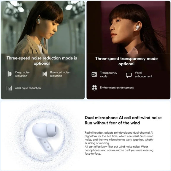 Original Xiaomi Redmi Buds 5 Wireless Bluetooth Earphone (Black)