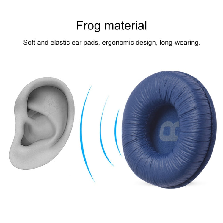 2 PCS For JBL Tune 600BTNC / T500BT / T450BT Earphone Cushion Cover Earmuffs Replacement Earpads with Mesh(Blue)