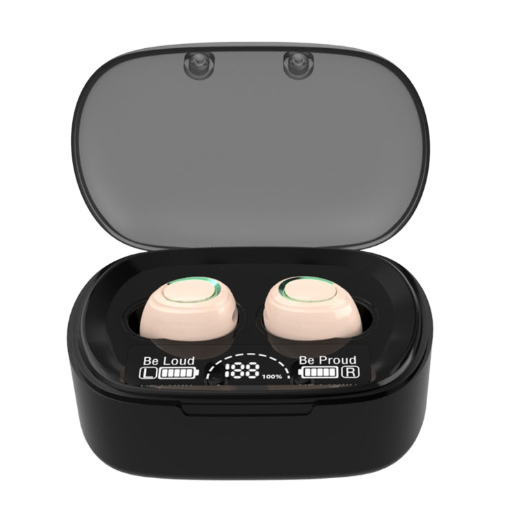 MD06 Mini In-ear TWS Wireless Touch Digital Display Bluetooth Earphone (Pink)