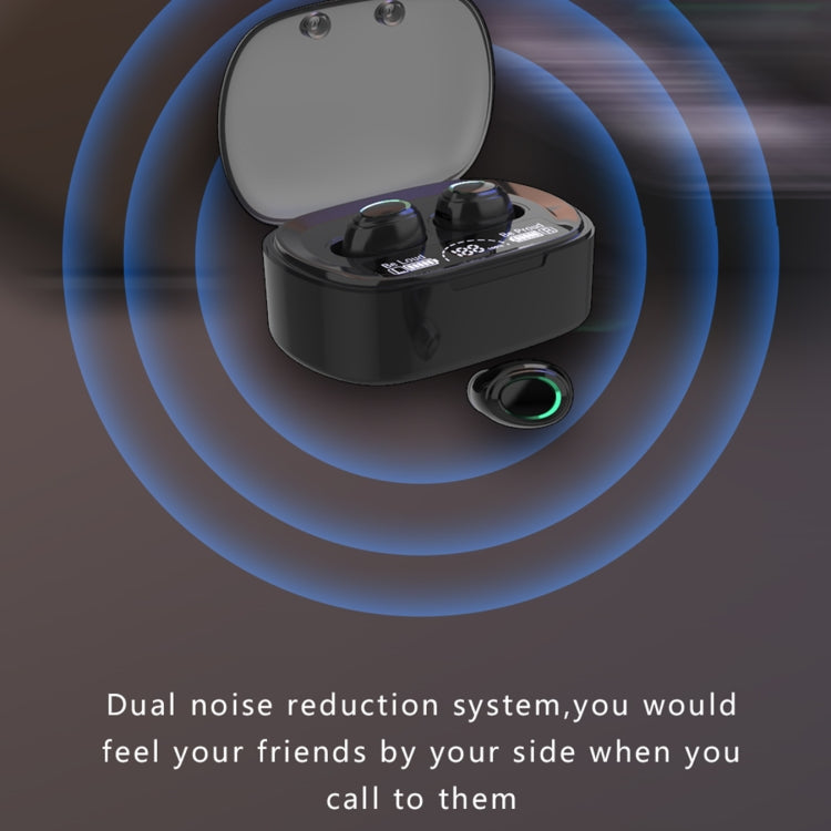 MD06 Mini In-ear TWS Wireless Touch Digital Display Bluetooth Earphone (White)