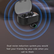 MD06 Mini In-ear TWS Wireless Touch Digital Display Bluetooth Earphone (White)