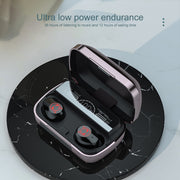 M23 Little Devil Pattern Intelligent Noise Reduction Touch Bluetooth Earphone with Three-screen Battery Display & Mirror Charging Box, Support HD Call & Siri (Red)