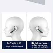 ME-100 TWS Business Rotating Universal True Stereo 5.0 Version Hanging Ear In-Ear Bluetooth Headset(Black Blue)