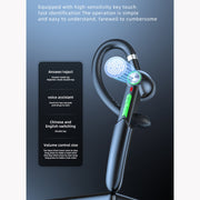 ME-100 TWS Business Rotating Universal True Stereo 5.0 Version Hanging Ear In-Ear Bluetooth Headset(Black)