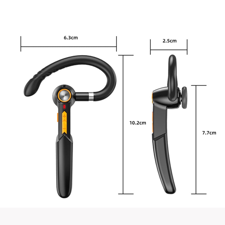 ME-100 TWS Business Rotating Universal True Stereo 5.0 Version Hanging Ear In-Ear Bluetooth Headset(Black)
