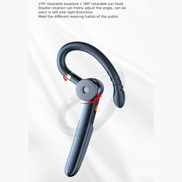 ME-100 TWS Business Rotating Universal True Stereo 5.0 Version Hanging Ear In-Ear Bluetooth Headset(Black)