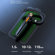 ME-100 TWS Business Rotating Universal True Stereo 5.0 Version Hanging Ear In-Ear Bluetooth Headset(Black)