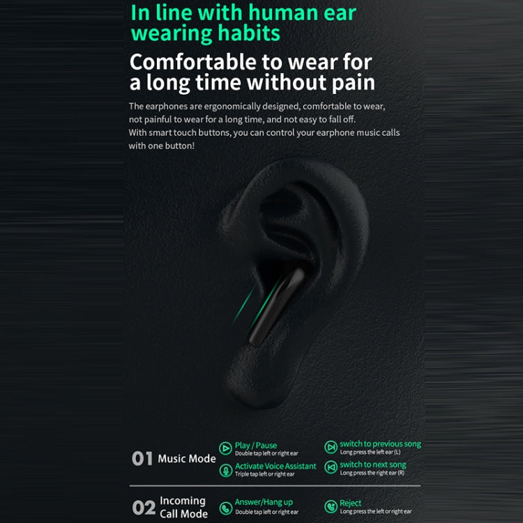 D MOOSTER D02 IPX6 EDC Wireless Bluetooth 5.3 Earphone (Black)