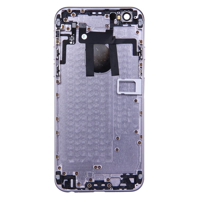Full Housing Back Cover with Power Button & Volume Button Flex Cable for iPhone 6(Grey)