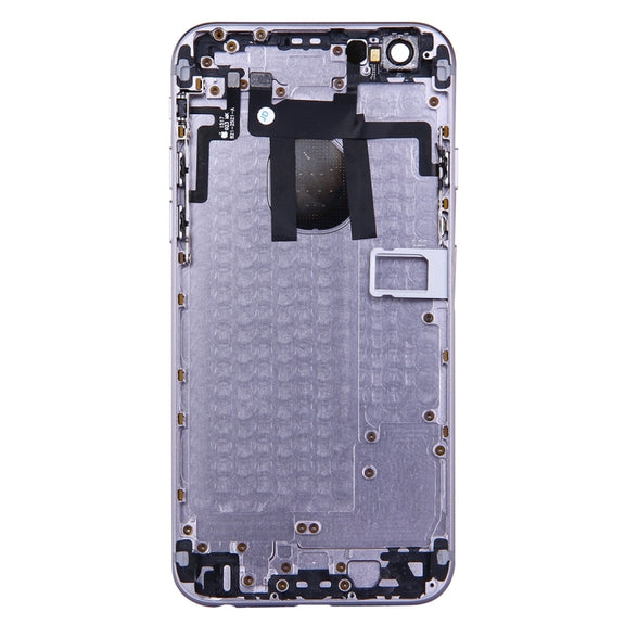 Full Housing Back Cover with Power Button & Volume Button Flex Cable for iPhone 6(Grey)