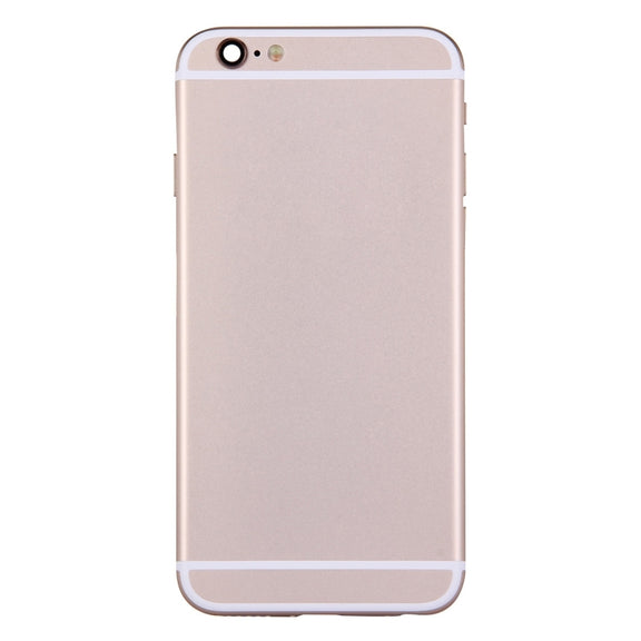Full Housing Back Cover with Power Button & Volume Button Flex Cable for iPhone 6(Gold)