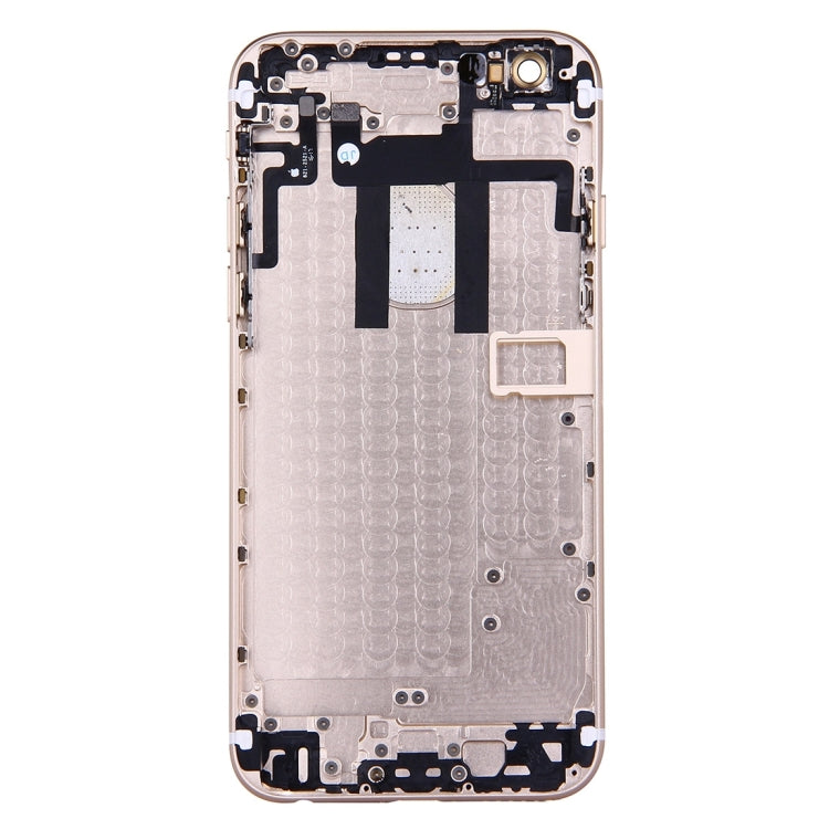 Full Housing Back Cover with Power Button & Volume Button Flex Cable for iPhone 6(Gold)