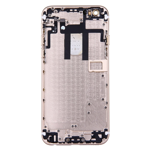 Full Housing Back Cover with Power Button & Volume Button Flex Cable for iPhone 6(Gold)