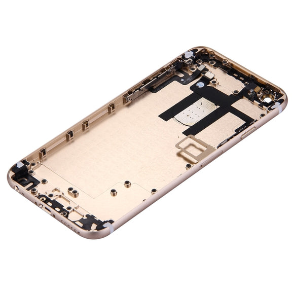 Full Housing Back Cover with Power Button & Volume Button Flex Cable for iPhone 6(Gold)