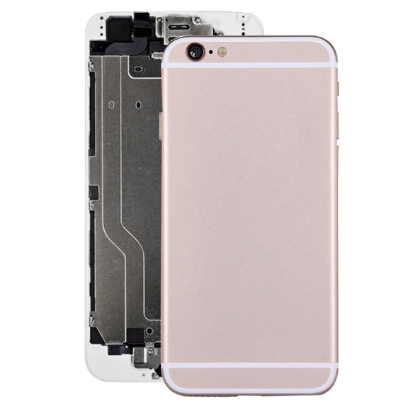Full Housing Back Cover with Power Button & Volume Button Flex Cable for iPhone 6(Gold)
