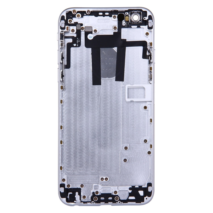 Full Housing Back Cover with Power Button & Volume Button Flex Cable for iPhone 6(Silver)