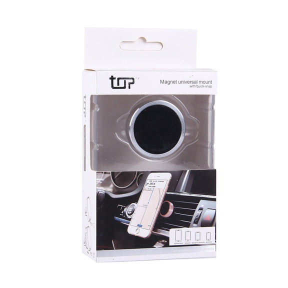 Car Magnetic Air Vent Mount Dock Holder with Quick-snap, For iPhone, Galaxy, Huawei, Xiaomi, LG, HTC and other Smartphones(Silver)