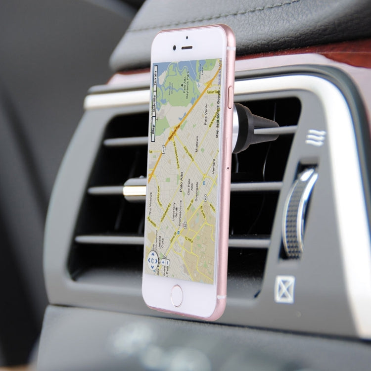 Car Magnetic Air Vent Mount Dock Holder with Quick-snap, For iPhone, Galaxy, Huawei, Xiaomi, LG, HTC and other Smartphones(Silver)