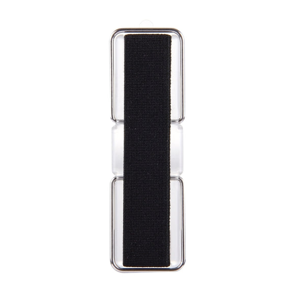2 in 1 Adjustable Universal Mini Adhesive Holder Stand + Slim Finger Grip, Size: 7.3 x 2.2 x 0.3 cm(Black)