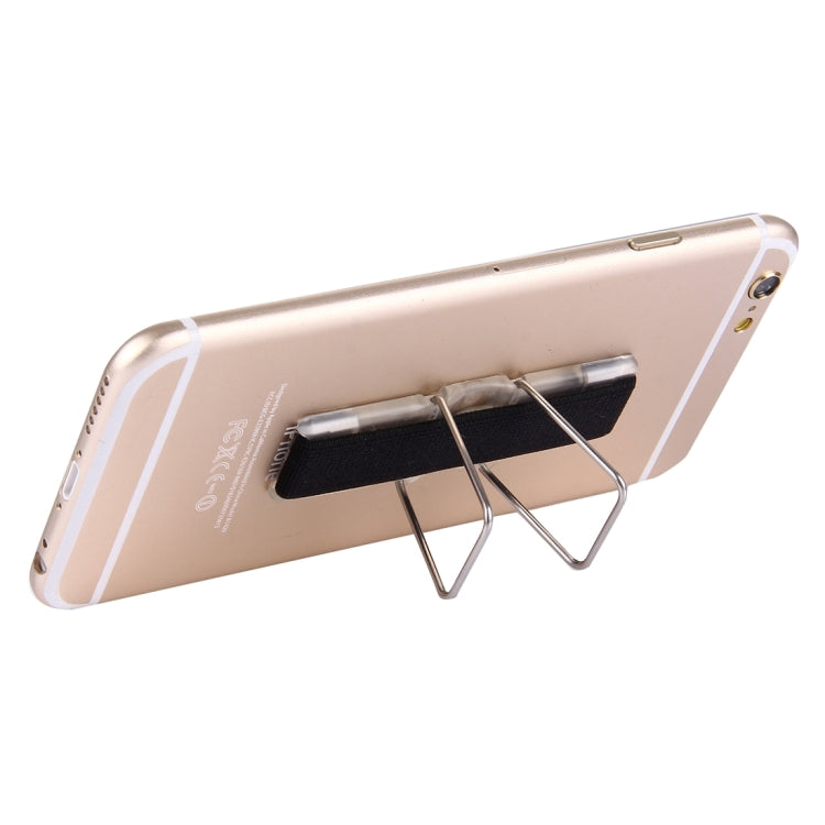 2 in 1 Adjustable Universal Mini Adhesive Holder Stand + Slim Finger Grip, Size: 7.3 x 2.2 x 0.3 cm(Black)