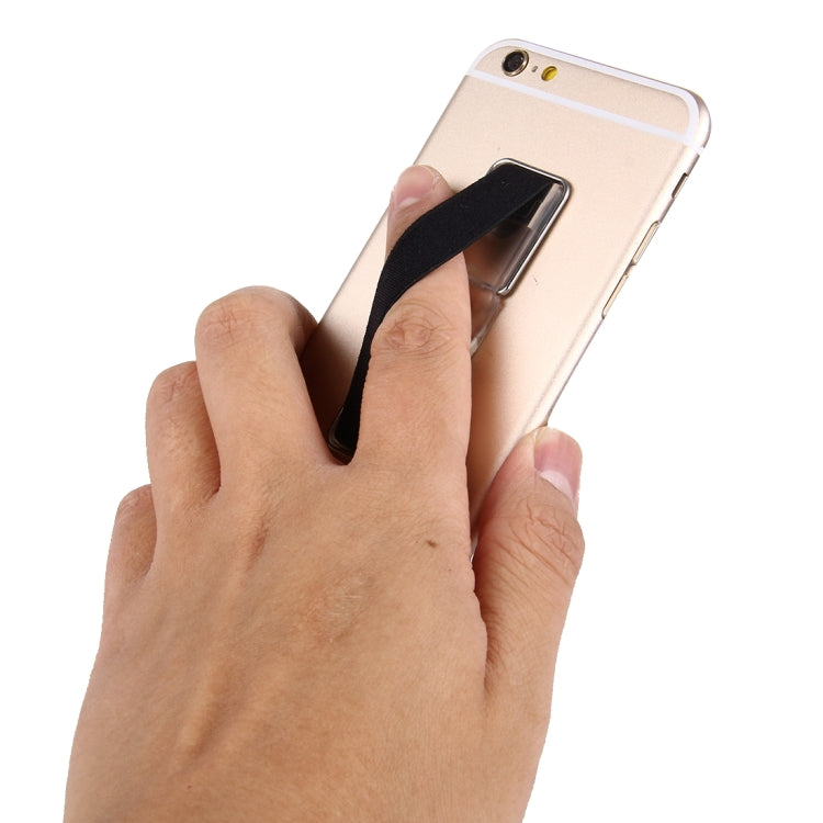 2 in 1 Adjustable Universal Mini Adhesive Holder Stand + Slim Finger Grip, Size: 7.3 x 2.2 x 0.3 cm(Black)
