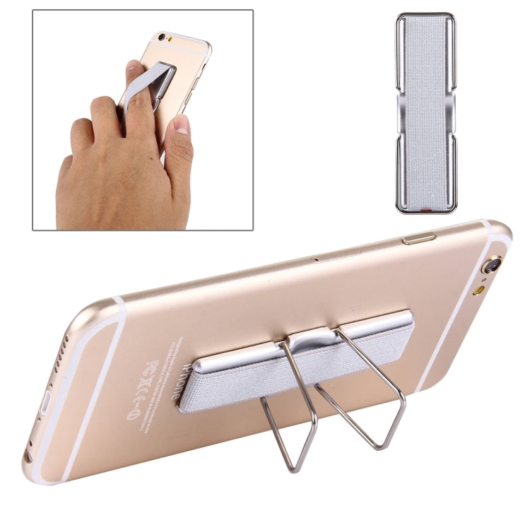 2 in 1 Adjustable Universal Mini Adhesive Holder Stand + Slim Finger Grip, Size: 7.3 x 2.2 x 0.3 cm(Grey)