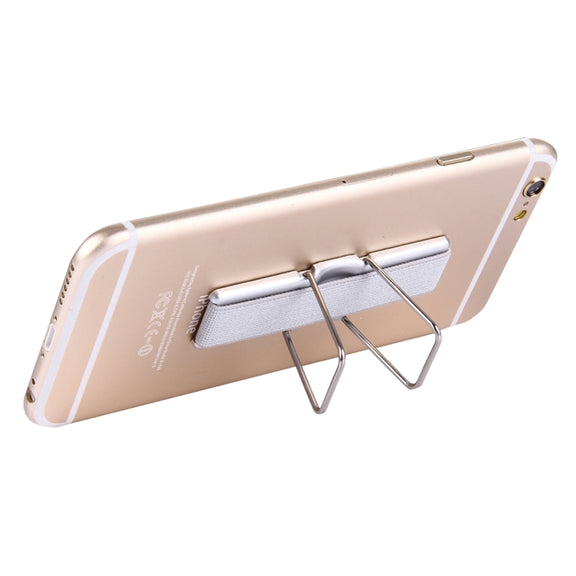 2 in 1 Adjustable Universal Mini Adhesive Holder Stand + Slim Finger Grip, Size: 7.3 x 2.2 x 0.3 cm(Grey)