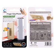 2 in 1 Adjustable Universal Mini Adhesive Holder Stand + Slim Finger Grip, Size: 7.3 x 2.2 x 0.3 cm(Grey)