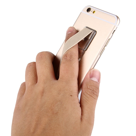 2 in 1 Adjustable Universal Mini Adhesive Holder Stand + Slim Finger Grip, Size: 7.3 x 2.2 x 0.3 cm(Gold)