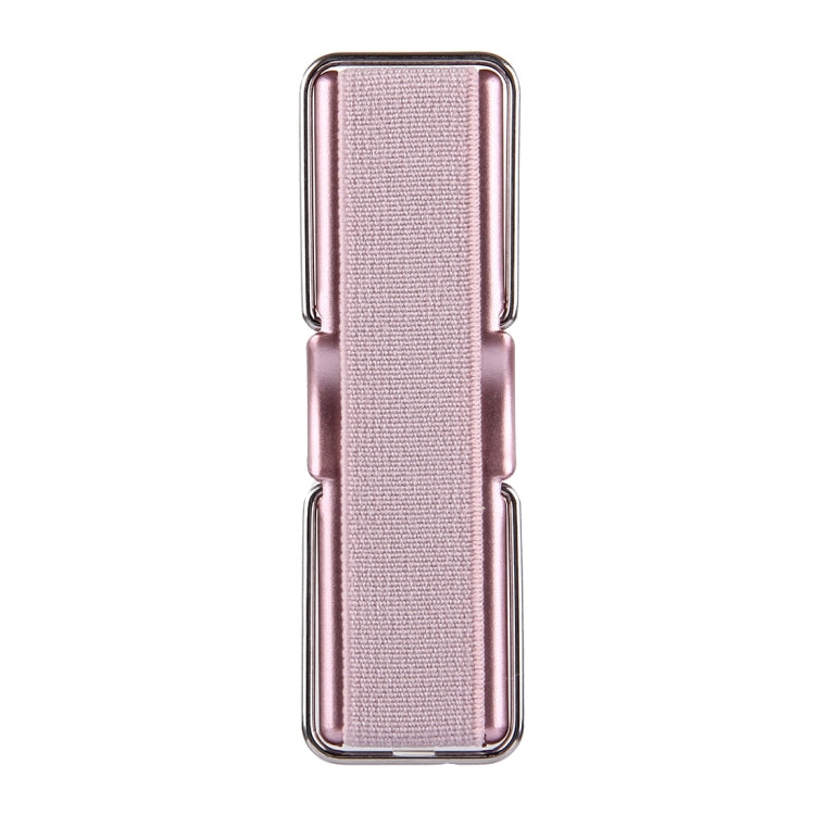 2 in 1 Adjustable Universal Mini Adhesive Holder Stand + Slim Finger Grip, Size: 7.3 x 2.2 x 0.3 cm(Rose Gold)