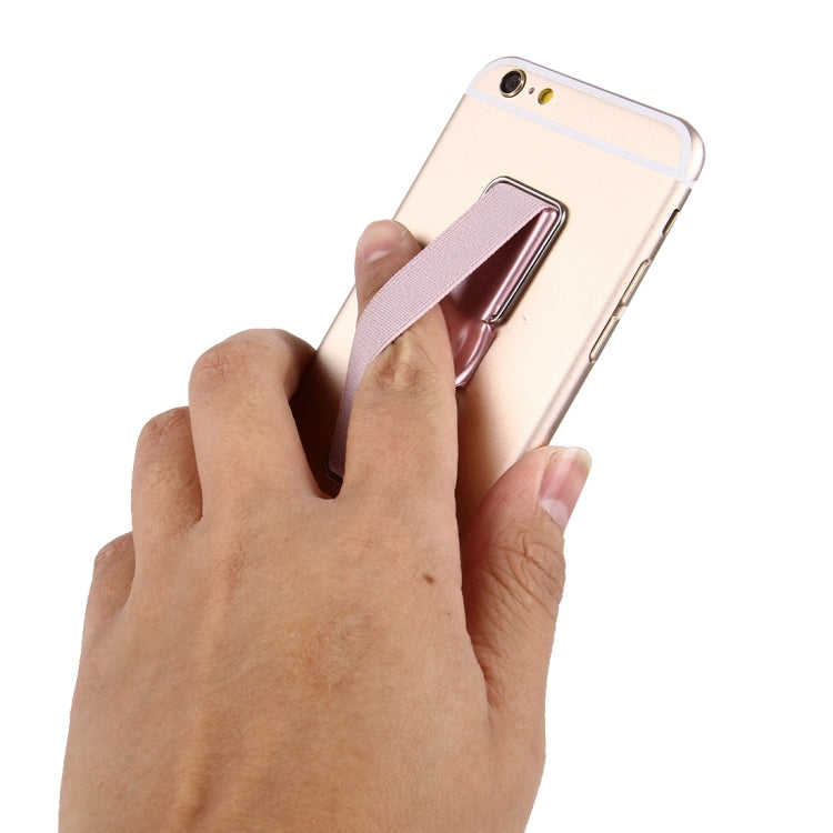 2 in 1 Adjustable Universal Mini Adhesive Holder Stand + Slim Finger Grip, Size: 7.3 x 2.2 x 0.3 cm(Rose Gold)