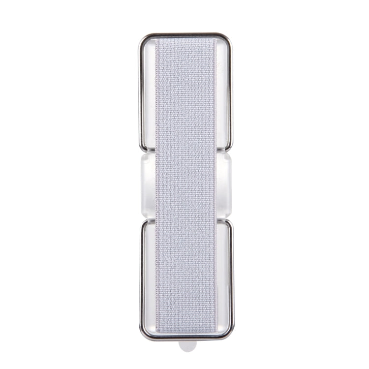 2 in 1 Adjustable Universal Mini Adhesive Holder Stand + Slim Finger Grip, Size: 7.3 x 2.2 x 0.3 cm(Silver)