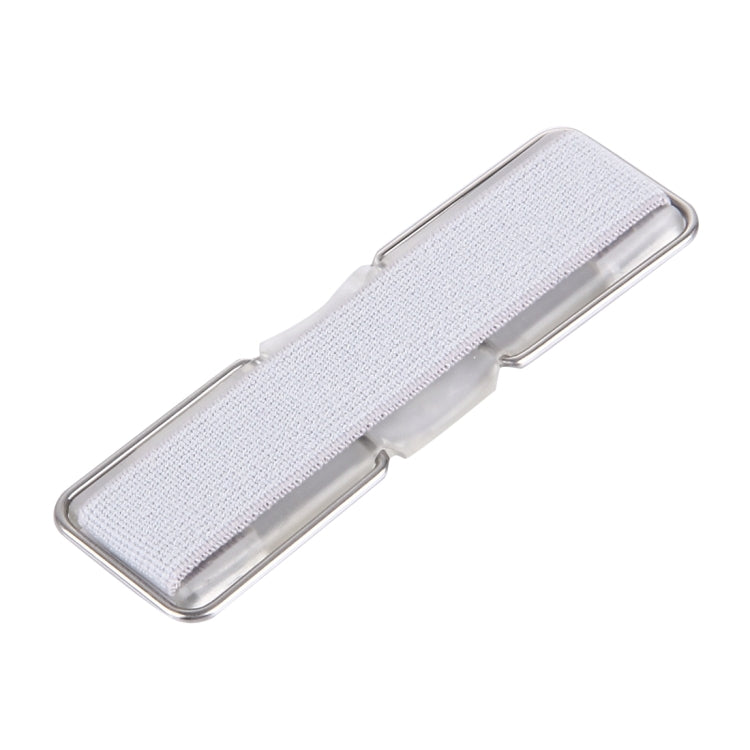 2 in 1 Adjustable Universal Mini Adhesive Holder Stand + Slim Finger Grip, Size: 7.3 x 2.2 x 0.3 cm(Silver)