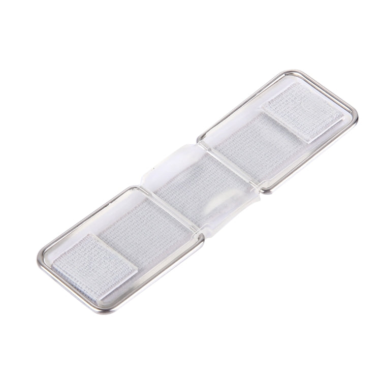 2 in 1 Adjustable Universal Mini Adhesive Holder Stand + Slim Finger Grip, Size: 7.3 x 2.2 x 0.3 cm(Silver)