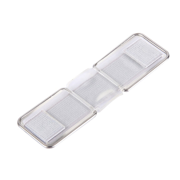 2 in 1 Adjustable Universal Mini Adhesive Holder Stand + Slim Finger Grip, Size: 7.3 x 2.2 x 0.3 cm(Silver)