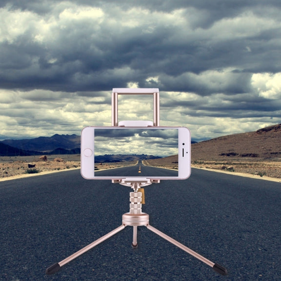 Multi-function Aluminum Alloy Tripod Mount Holder Stand , for iPad, iPhone, Samsung, Lenovo, Sony and other Smartphones & Tablets & Digital Cameras(Gold)