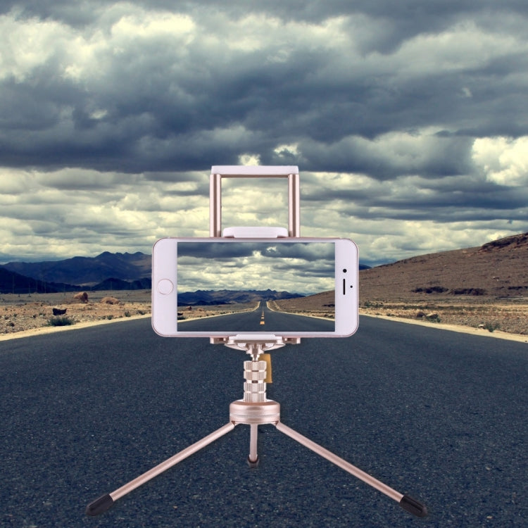 Multi-function Aluminum Alloy Tripod Mount Holder Stand , for iPad, iPhone, Samsung, Lenovo, Sony and other Smartphones & Tablets & Digital Cameras(Gold)