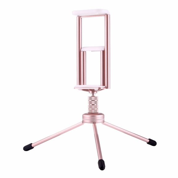 Multi-function Aluminum Alloy Tripod Mount Holder Stand , for iPad, iPhone, Samsung, Lenovo, Sony and other Smartphones & Tablets & Digital Cameras(Rose Gold)