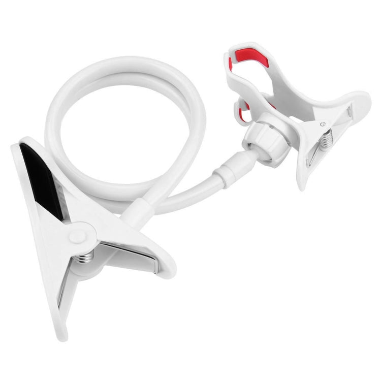 Universal Multifunctional Flexible Long Arm Lazy Bracket Desktop Headboard Bedside Car Phone Holder Stand Tablet Mount(White)