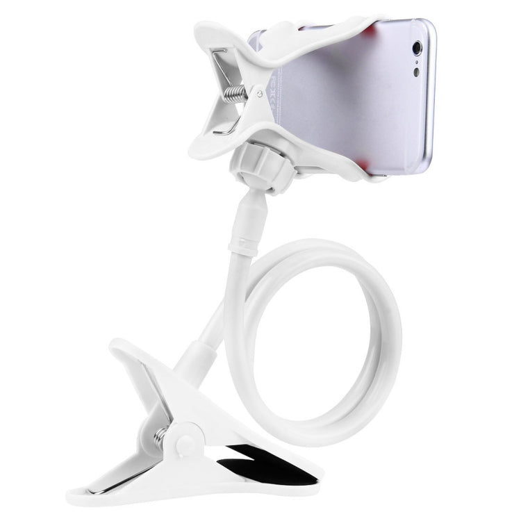 Universal Multifunctional Flexible Long Arm Lazy Bracket Desktop Headboard Bedside Car Phone Holder Stand Tablet Mount(White)