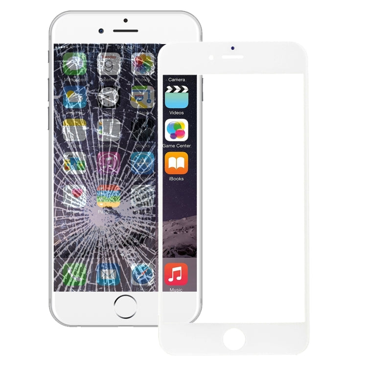 Front Screen Outer Glass Lens with Front LCD Screen Bezel Frame & OCA Optically Clear Adhesive for iPhone 6(White)