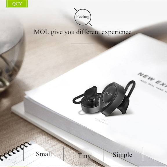 QCY J11 Universal Driving Wireless Bluetooth 4.1 Earphone with Mic for Smart Phones or Other Bluetooth Devices, Effective Bluetooth Distance: 10M(Black)