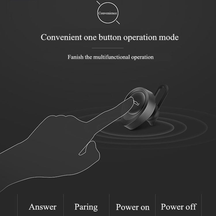 QCY J11 Universal Driving Wireless Bluetooth 4.1 Earphone with Mic for Smart Phones or Other Bluetooth Devices, Effective Bluetooth Distance: 10M(Black)