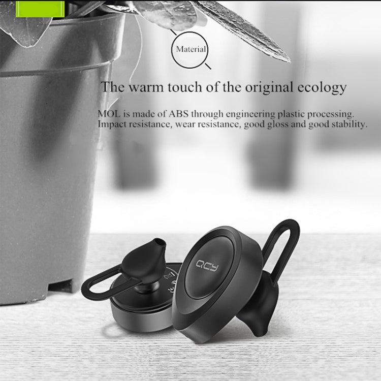 QCY J11 Universal Driving Wireless Bluetooth 4.1 Earphone with Mic for Smart Phones or Other Bluetooth Devices, Effective Bluetooth Distance: 10M(Black)