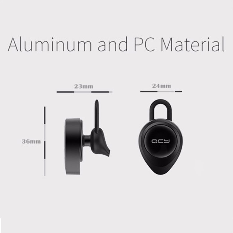 QCY J11 Universal Driving Wireless Bluetooth 4.1 Earphone with Mic for Smart Phones or Other Bluetooth Devices, Effective Bluetooth Distance: 10M(Black)