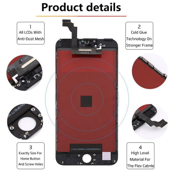 Original LCD Screen for iPhone 6 Plus Digitizer Full Assembly (White)