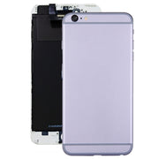Full Housing Back Cover with Power Button & Volume Button Flex Cable for iPhone 6 Plus(Grey)