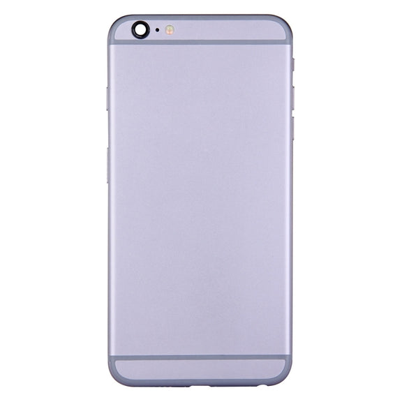 Full Housing Back Cover with Power Button & Volume Button Flex Cable for iPhone 6 Plus(Grey)
