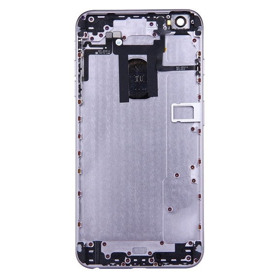 Full Housing Back Cover with Power Button & Volume Button Flex Cable for iPhone 6 Plus(Grey)