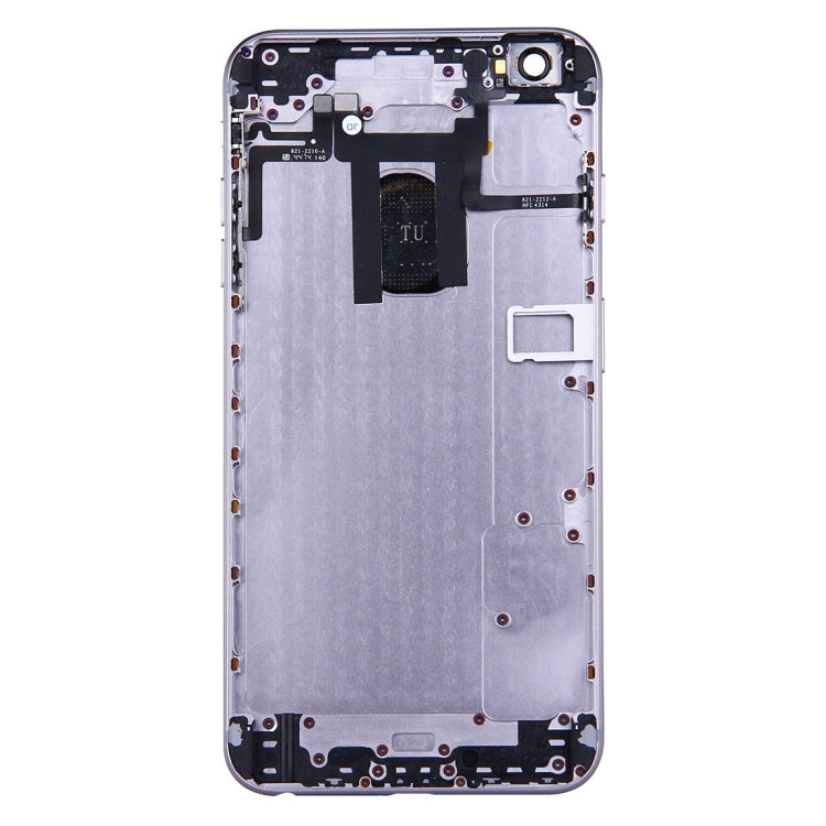Full Housing Back Cover with Power Button & Volume Button Flex Cable for iPhone 6 Plus(Grey)